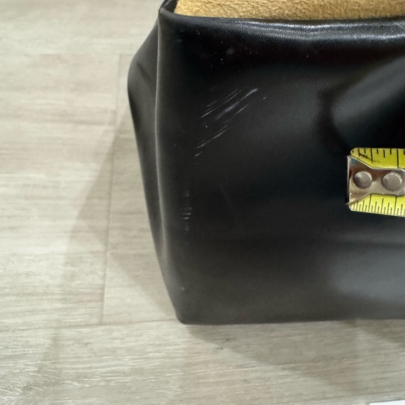 LANCÔME Large Tote/Hobo Bag - Faux Suede Calf Color With Black Bottom/Straps - Picture 11 of 12